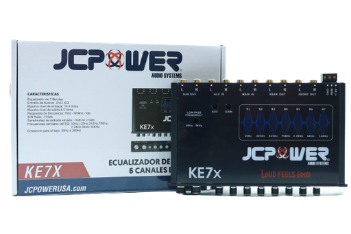 [KE7X] ECUALIZADOR 7 BANDAS JC POWER KE7X